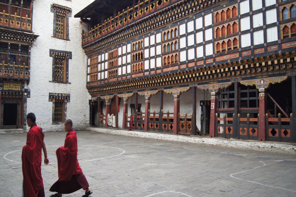 Fascinating Road Journey-Punakha monk